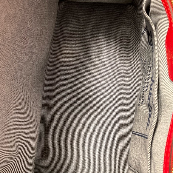 Authentic Louis Vuitton Limited Edition Denim Patchwork Rouge On The Go Tote GM - Picture 7 of 11